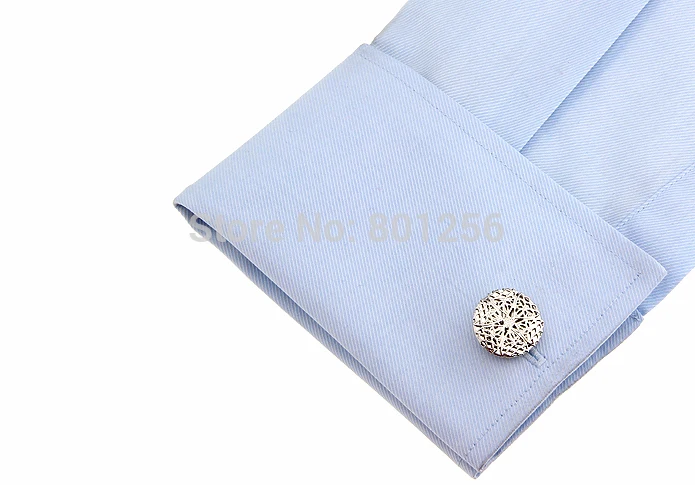 Запонки для фотографий iGame серебристый цвет полый дизайн фоторамки латунный