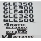 Плоские черные багажные Буквы Значки Эмблемы для Mercedes Benz GLE350 GLE300 GLE400 GLE450 GLE500 GLE550 V8 BITURBO 4matic