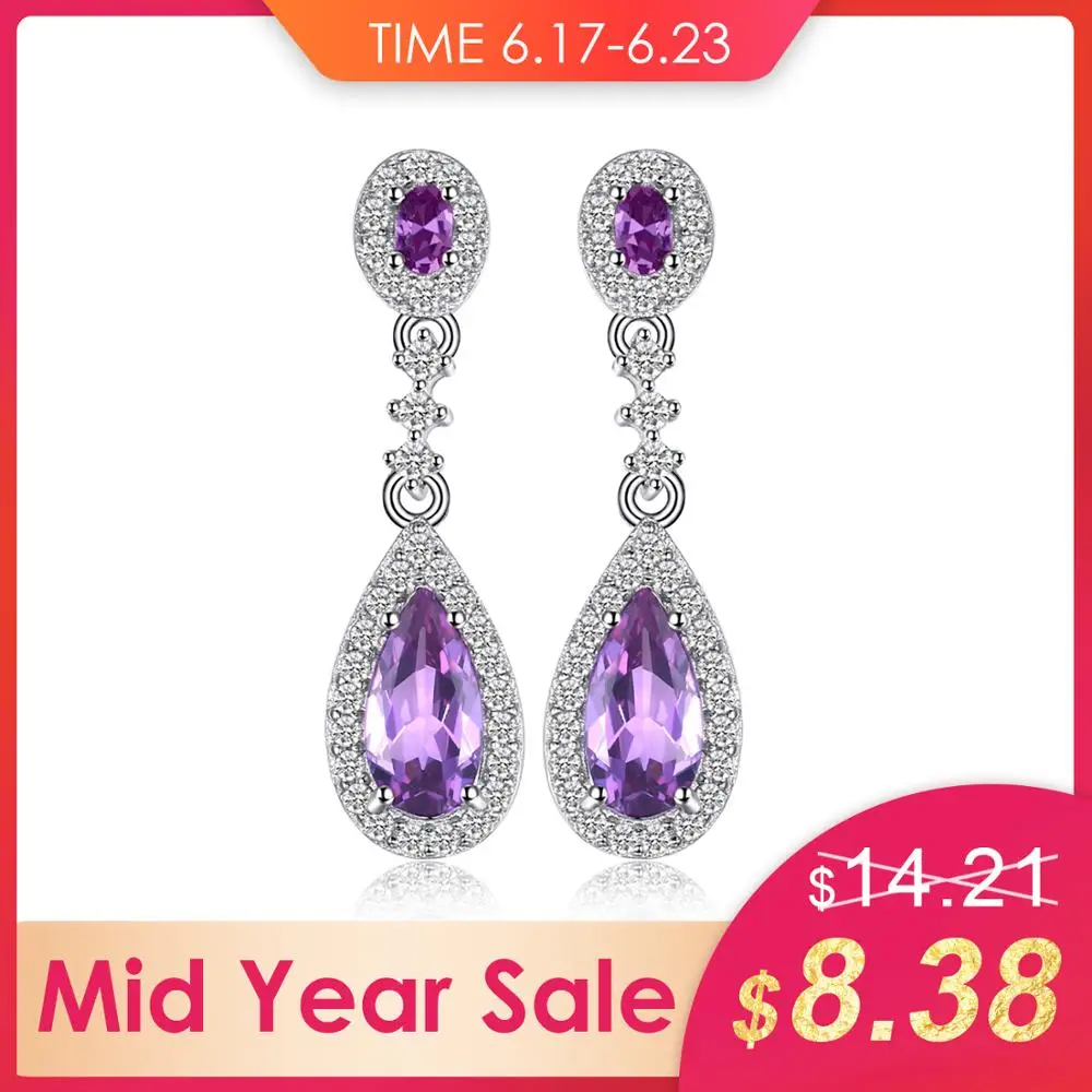 Jewelrypalace Luxry 4.2ct создан Александрит сапфир Висячие серьги реальные 925 пробы