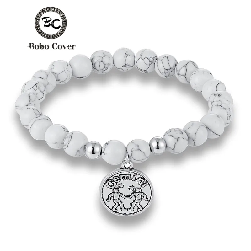 Новое поступление 12 натуральных белых бусин в виде созвездия пара браслетов