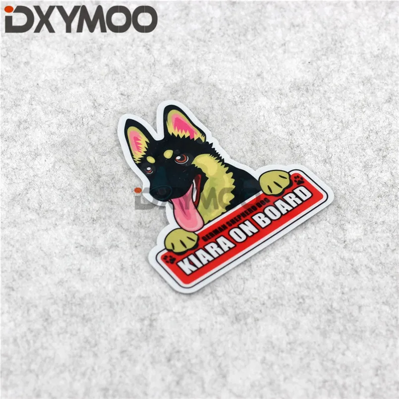 Lovely Pet Car Window Stickers KIARA ON BOARD Warning Dog Guard Inside Styling 12cm*10cm | Автомобили и мотоциклы