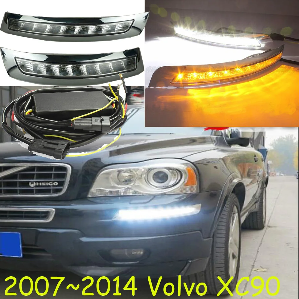 

2007 ~ 2014 Автомобильный бампер головной светильник для Volvo XC90 Дневной светильник автомобильные аксессуары светодиодный передние фары для XC90 туман светильник, XC 90