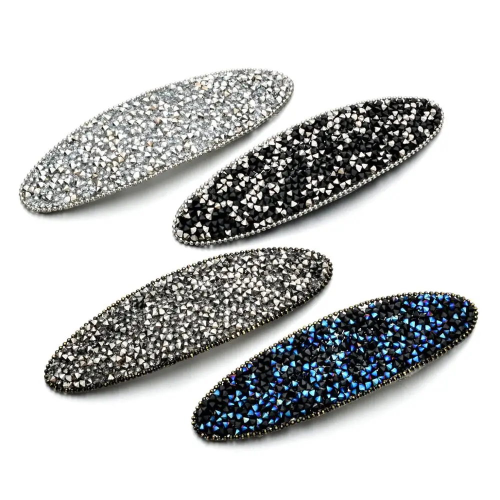 

New Fashion Glitter Girls Hairpins Simple Sequins Girls Barrette Shiny BB Clip Black Solid Color Hair Accessories Women Hairclip