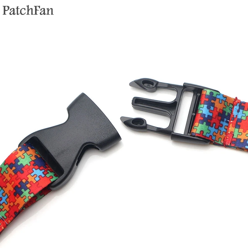 Patchfan аутизма осведомленности головоломки шнурки для ключей в ремешки на шею