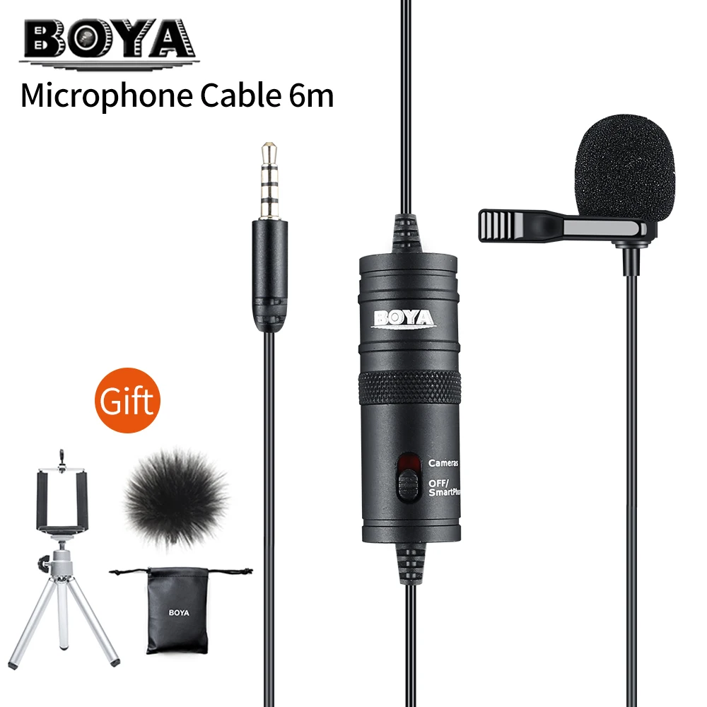 BOYA BY M1 Lavalier конденсаторный микрофон для цифровых зеркальных камер Canon Nikon Sony