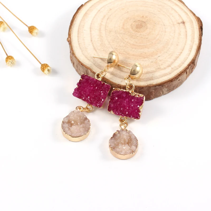 Большие серьги Dayoff ручной работы из смолы для женщин ювелирные изделия