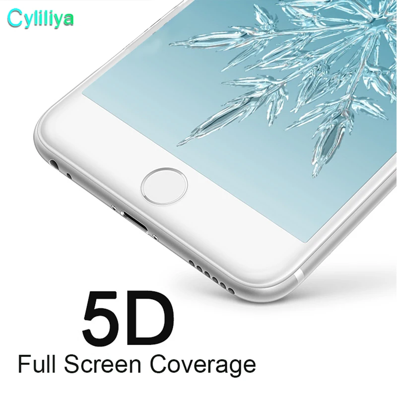 5D холодная резьба полное покрытие закаленное стекло для iPhone 7/8 plus 9H 3D/4D изогнутый