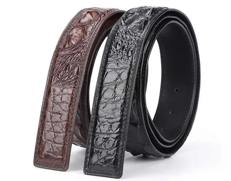 Genuine leather crocodile pattern belt for men high quality