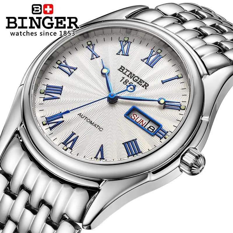 

Men's Luxury Brand Watch BINGER Triumph Series Men's Automatic Mechanical Waterproof Sports Stainless Steel Mechanical Watch