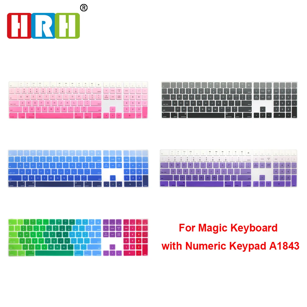 HRH силиконовый чехол для клавиатуры, защитная клавиатура для Apple Magic Keyboard с цифровой клавиатурой A1843 MQ052LL/A, выпущена в году
