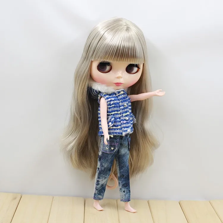 Наряды для куклы Blyth, комплект, джинсы и пальто, костюм для тела, милый костюм для 1/6, pullip jerryberry licca icy dbs doll