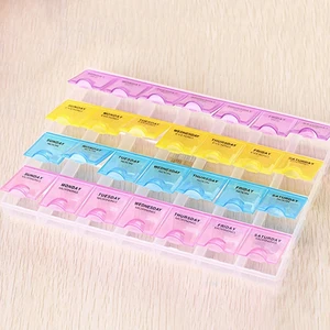 Контейнер для хранения лекарств Joylife, контейнер-диспенсер на 7 дней для таблеток 4 ряда, 28 квадратов