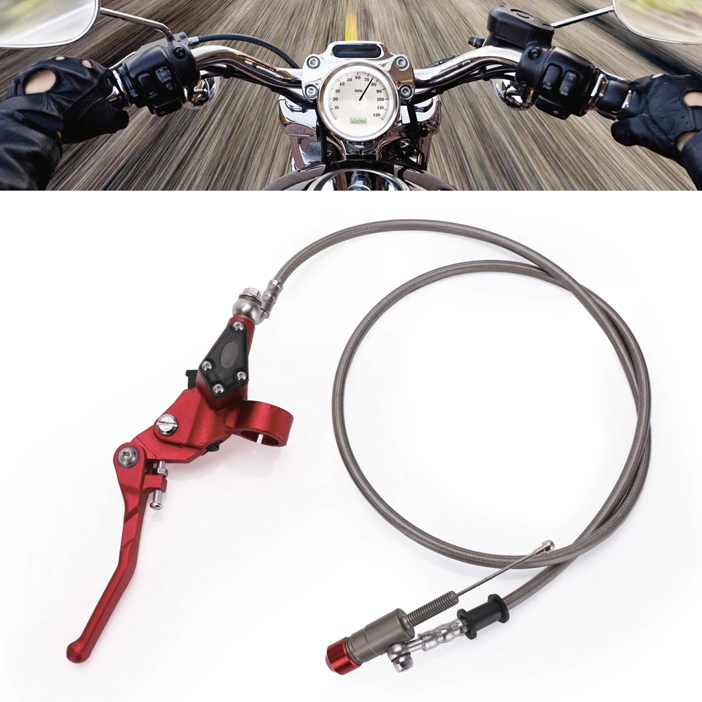 Red 1200 мм мотоциклетная гидравлическая муфта Серебряный рычаг Главный цилиндр для 125-250cc вертикальный двигатель грязи велосипед Мотокросс - Цвет: Red
