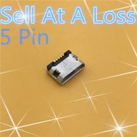 10pcs g19 micro usb 5pin female connector for mobile phone micro usb charging socket straight mouth high quality sell at a loss
