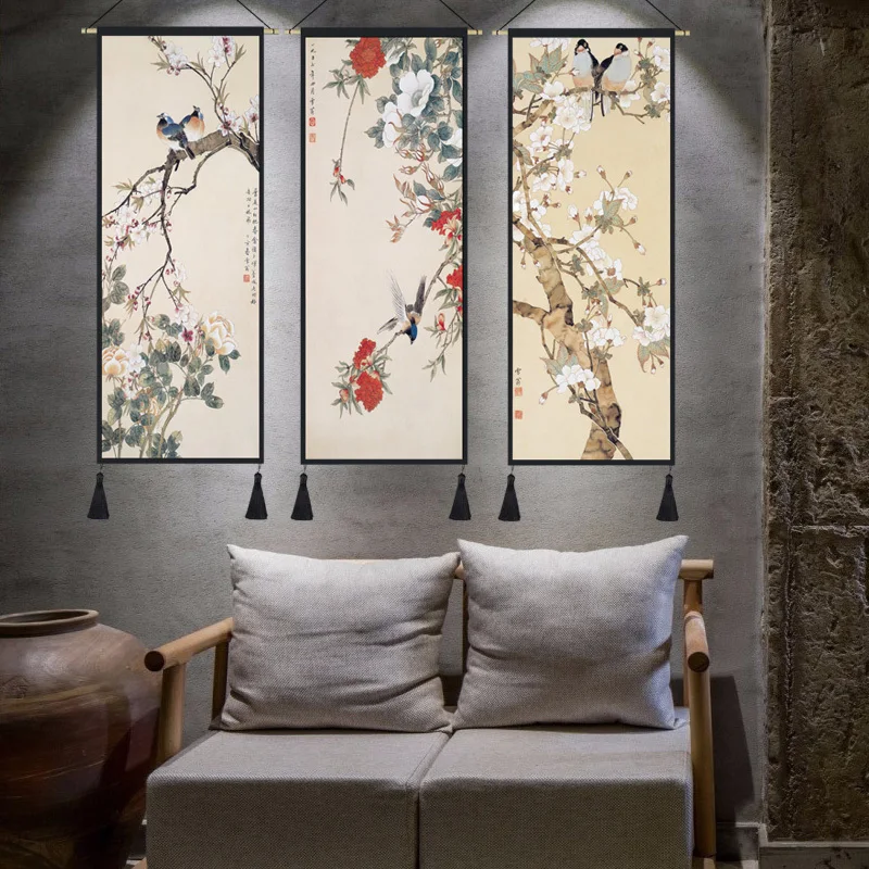 Картина в китайском стиле lucky Feng Shui тканевая рамка картина для гостиной спальни