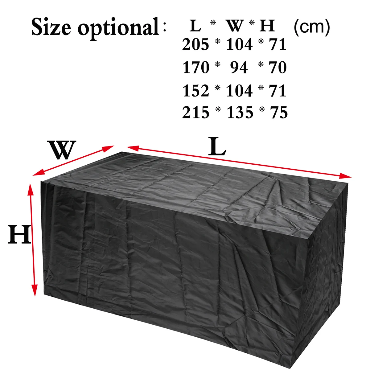 Чехол для мебели садовый водонепроницаемый 4 размера с защитой от