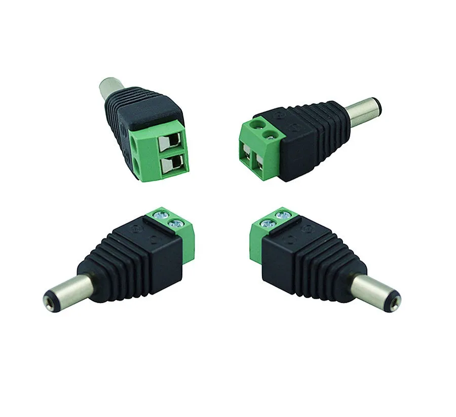 1 Pair 2.1 x 5.5 DC Power Male / 2.5X5.5 Female Plug Jack Adapter Connector for CCTV Camera LED strip Light | Безопасность и