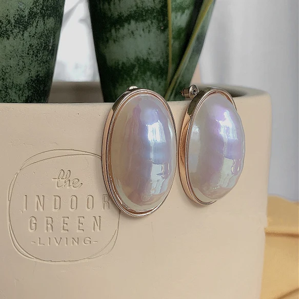 A earrings HUANZHI Новые овальные персональные геометрические оболочка жемчуга кольца из металлического сплава кольца для пальцев наборы для женщин вечерние ювелирные изделия для путешествий подарки - Цвет основного камня: A earrings