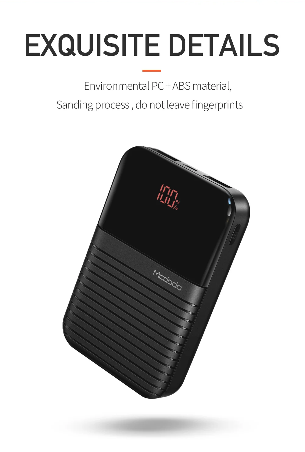 Mcdodo Mini power Bank 10000 мАч для Xiaomi Pover Bank портативное Внешнее зарядное устройство для телефона для IPhone X huawei P20 PoverBank