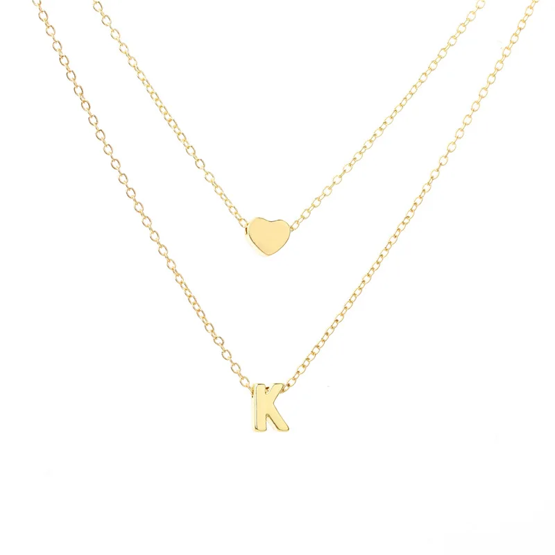 Ожерелье с подвеской в виде букв инициала сердца подвеска ювелирное изделие