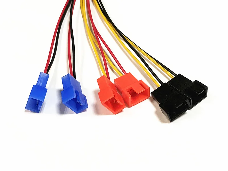 ПК DIY 4 контактный IDE molex в 6 портовый охлаждающий вентилятор 2pin кабель питания
