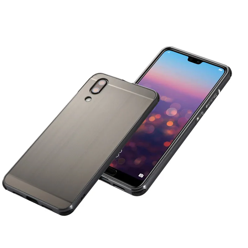 Huawei P20 EML-L29 EML-L09 чехол с металлическим покрытием рамка крышка кисточкой задняя
