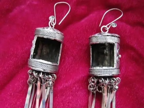 Китайские Этнические Мяо серебряные ручной работы DIY аксессуары серьги с