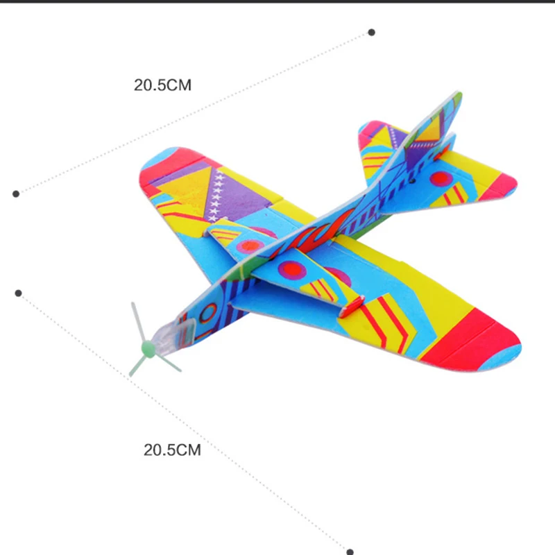 

Magic Roundabout Combat Aircraft Foam Paper Airplane Model Creative Hand Throw Flying Glider Planes Toys For Children Kids Toy