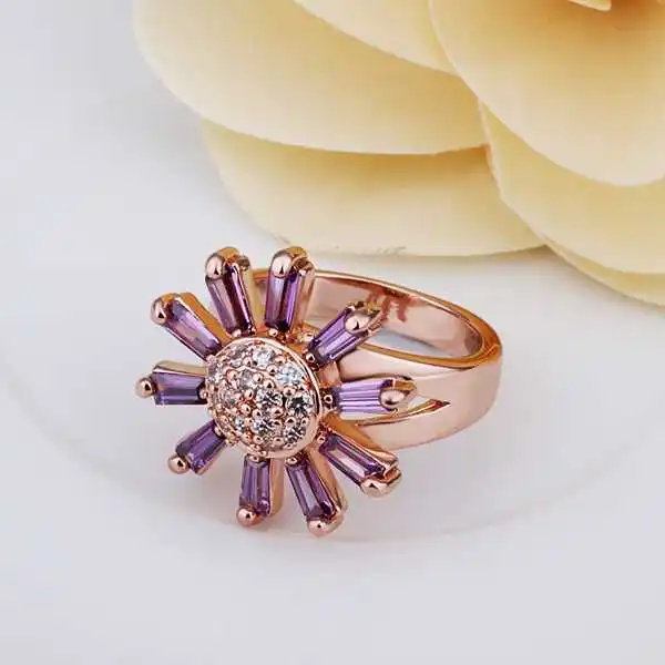 New Arrival Engagement Ring 18K Gold Plated Women Rings Made With Genuine SWA Elements Austrian Crystal Jewelry SMTPR443 | Украшения и