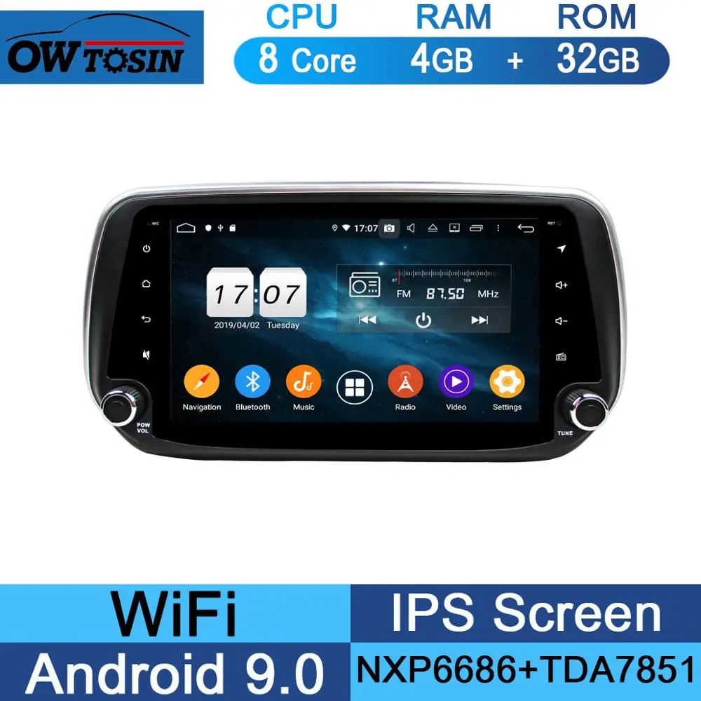 32G " ips 8 ядерный 4 Гб+ 64 ГБ Android 9,0 автомобильный мультимедийный плеер для hyundai IX45 Santa FE XL gps Радио Стерео Parrot BT CarPlay - Цвет: 32G