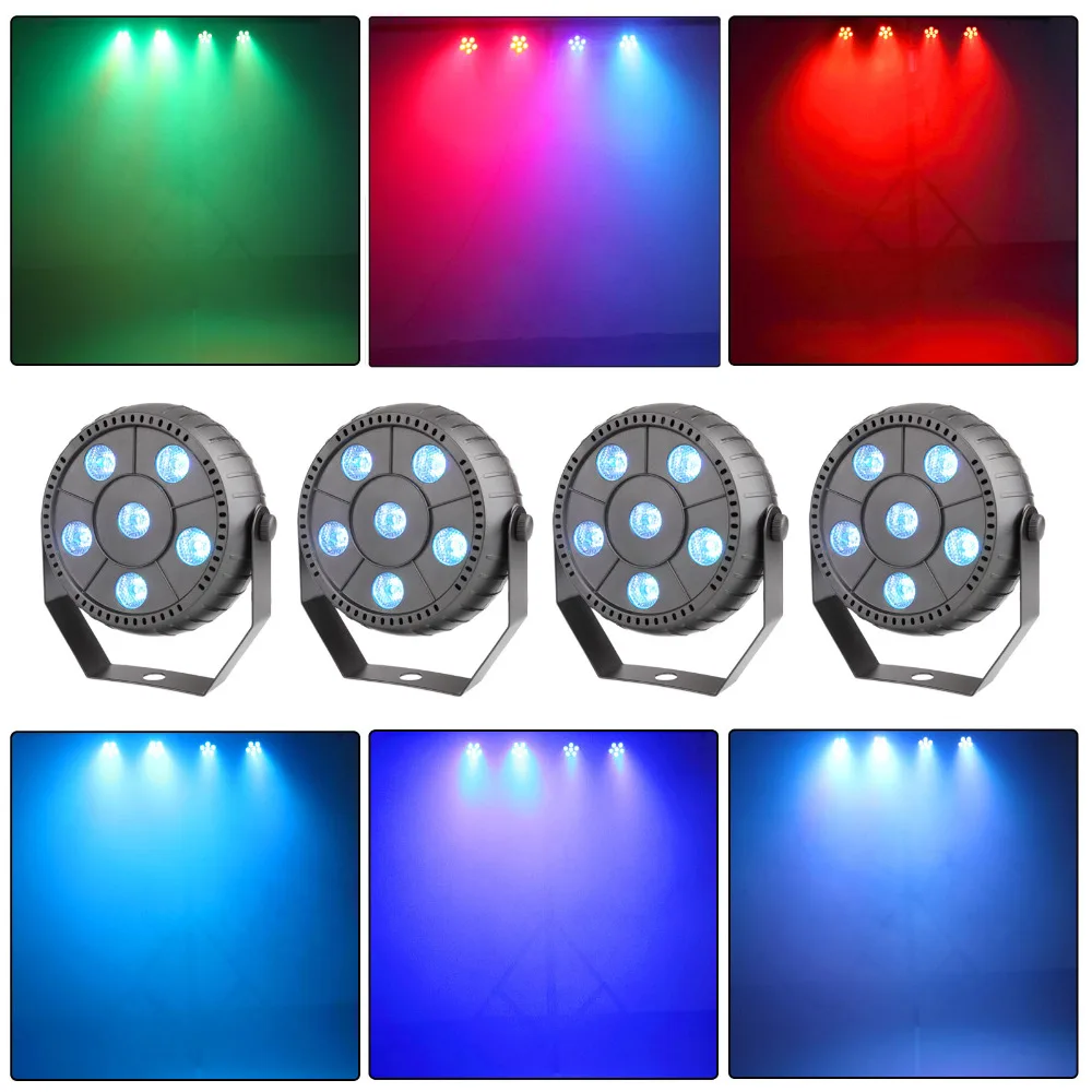 Tsss 4 шт. авто вспышки до Освещение RGB 6 LED PAR свет шайбы стены этап свадьбу КТВ бар DJ