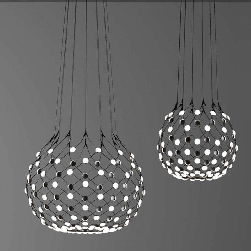 Скандинавский итальянский подвесной светодиодный светильник черно белые