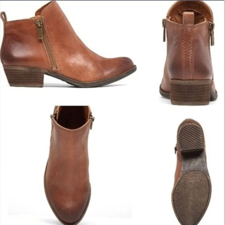 Женские ботинки на низком квадратном каблуке Dwayne zapatos mujer sapato весну и осень | Обувь