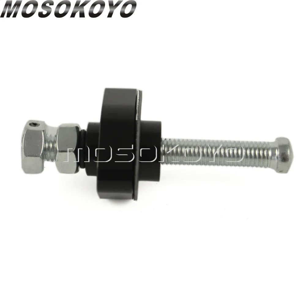 Черный мотоцикл ATV уличный Велосипед ручной натяжитель цепи для Honda VF 750c VTR 1000 TRX 250