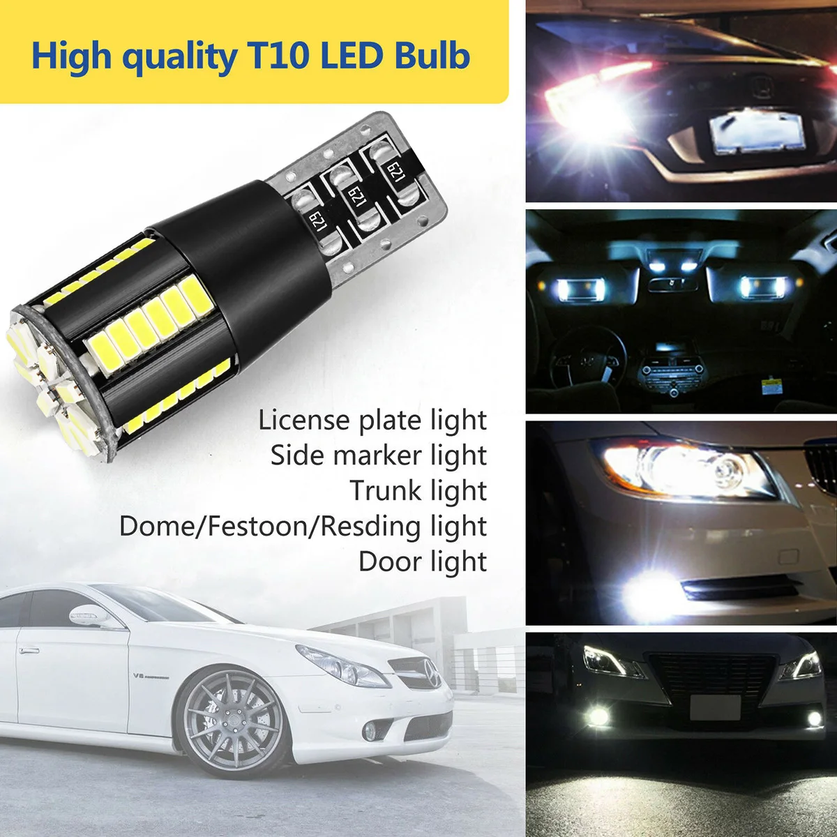 10 шт. Автомобильные светодиодные лампы T10 501 194 W5W SMD 39|Сигнальная лампа| |