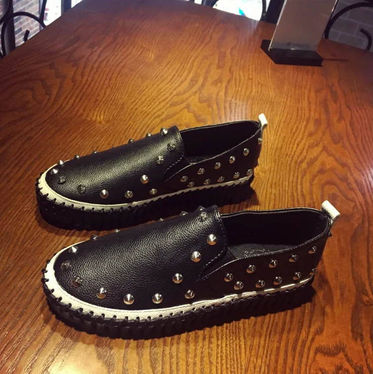 2016 новый летний мода свободного покроя кроссовки женщины из натуральной кожи