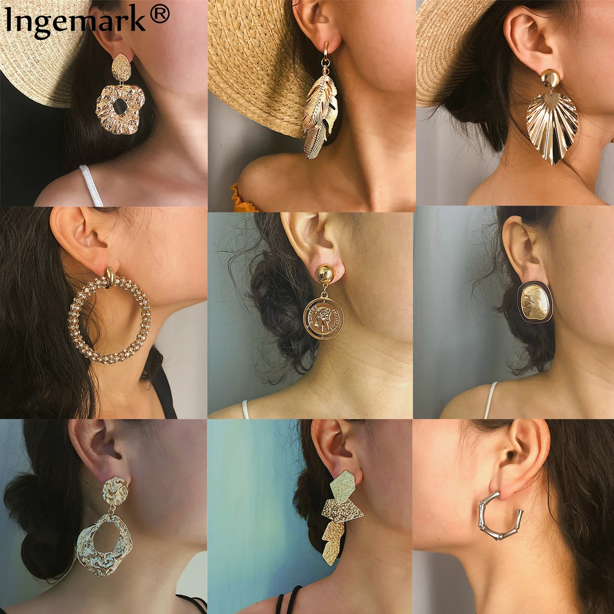 Женские винтажные серьги ZA большие геометрические висячие 26 стилей 2019 свадебные