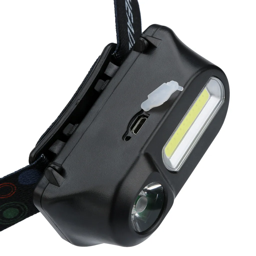 Головсветильник светодиодный фонарь COB налобный Головной с USB-зарядкой 18650 для