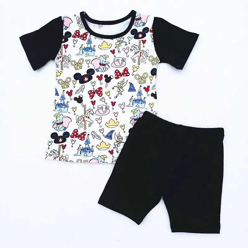 Новинка 2018 эксклюзивная детская одежда рубашки с Микки Маусом пустые шорты для