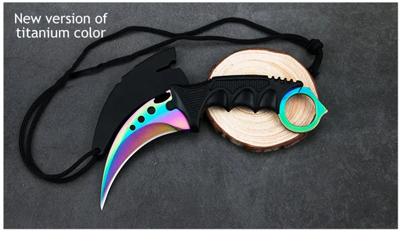 2 Karambit CSGO игра коготь нож открытый коготь высокой твердости нож для выживания в дикой природе многофункциональный прямой нож - Цвет: 2