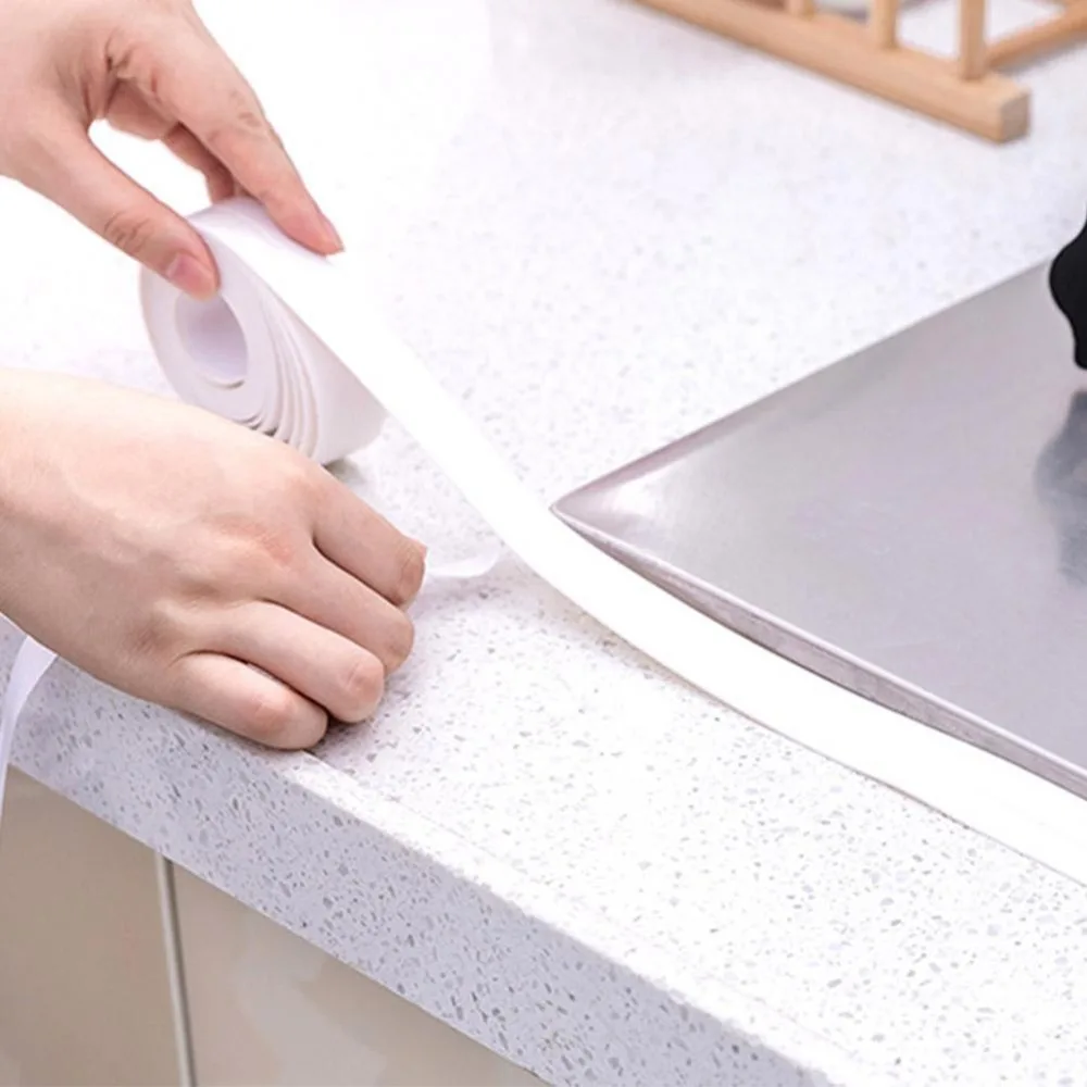 Водонепроницаемая и устойчивая к плесени лента для кухни угловая клейкая