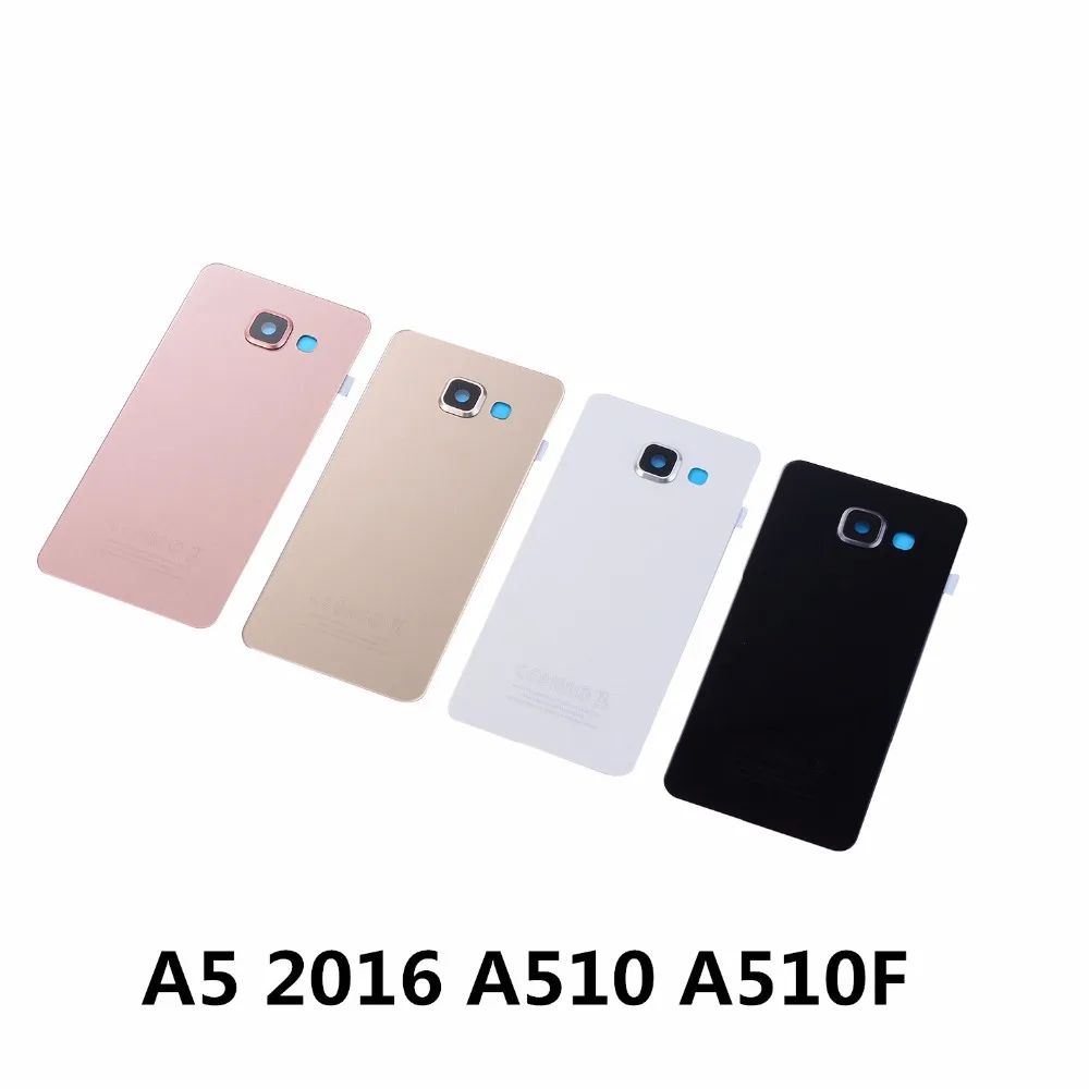 Для Samsung Galaxy A5 2016 A510 A510F Корпус задняя крышка батарейный стеклянный чехол +