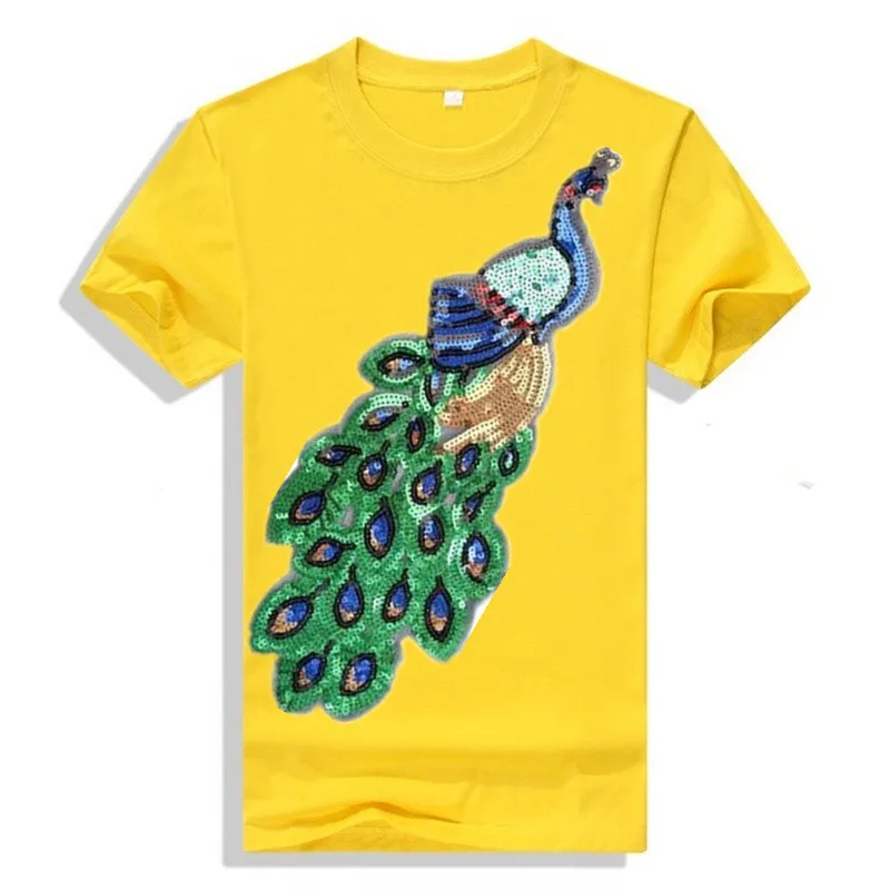 Женская футболка с коротким рукавом и круглым вырезом летняя разноцветная в