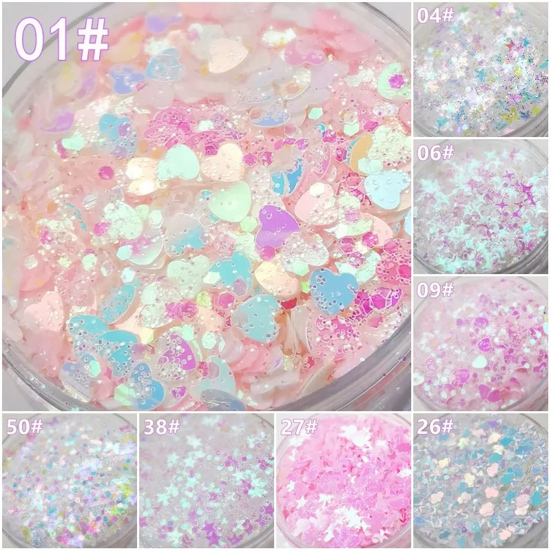 Ultrathin Sequins Nail Glitter Paillettes Irregular Rhinestone Eye Makeup Sequins Laser PET Sequin Nails Art Manicure Material