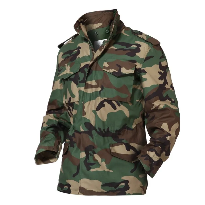 jungle with liner M65 большой размер джунгли водонепроницаемая куртка+ Съемная подкладка ветровка верхняя одежда для походов и охоты армейская тактическая куртка с капюшоном - Цвет: jungle with liner