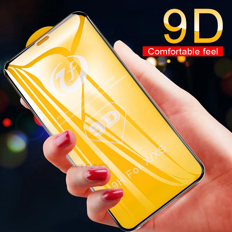 9D изогнутое полное покрытие закаленное стекло для iPhone XS Max XR X Ten 10 защита экрана