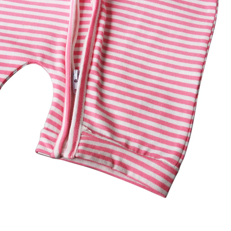 Детский хлопковый комбинезон для новорожденных летний модный розового цвета с