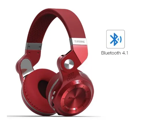 Новые Bluedio T2+ модные Складные Bluetooth наушники стерео наушники Поддержка FM радио и SD игровая гарнитура для IOS Android - Цвет: BT4.1 RED