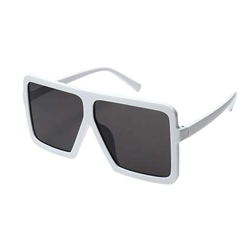 Квадратные негабаритные солнцезащитные очки для женщин и мужчин с плоским