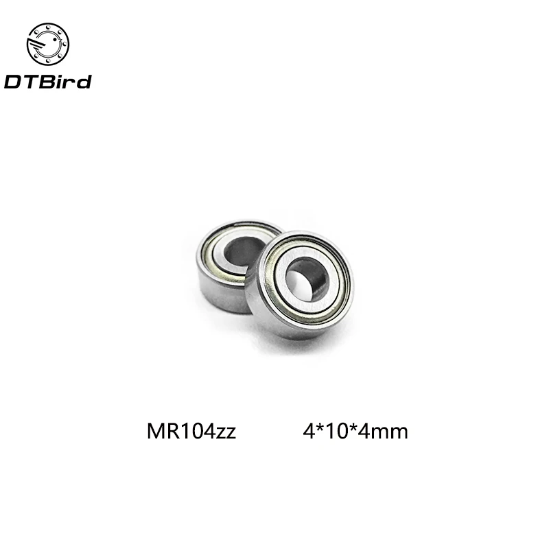 10 шт./лот MR104ZZ MR104 ZZ 4x10x4 мм тонкие стенки с глубоким желобом шарикоподшипник